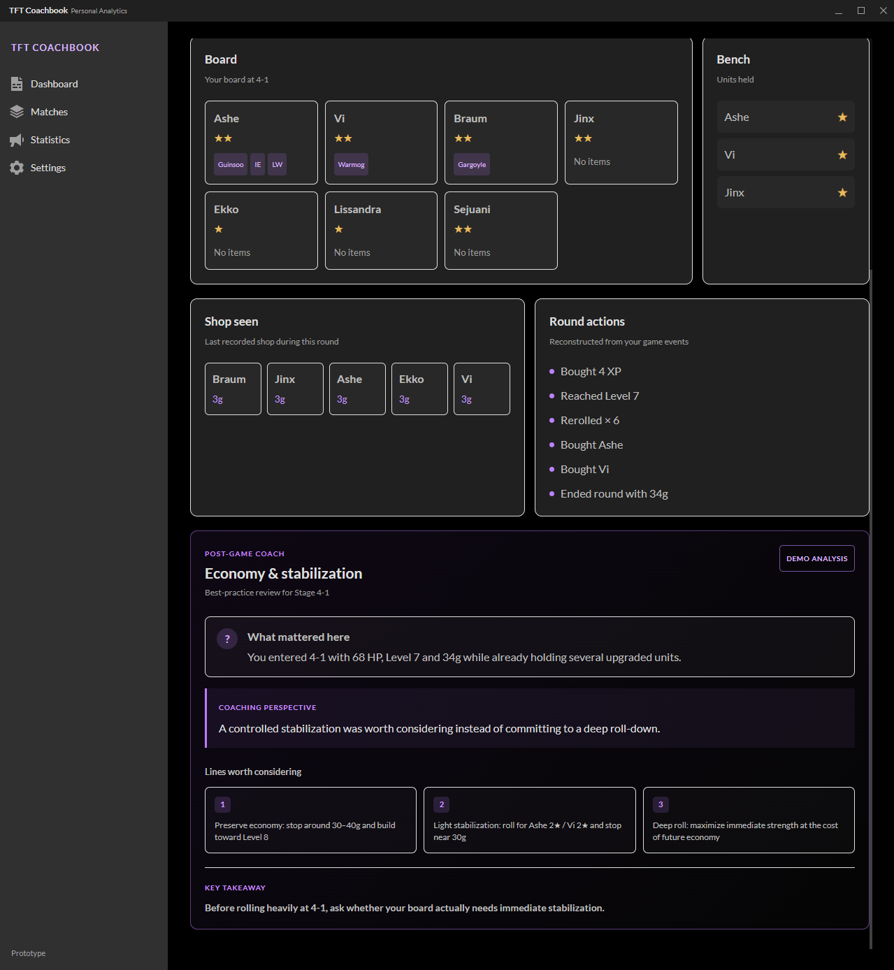 TFT Coachbook post-game coaching screenshot